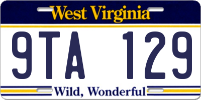 WV license plate 9TA129