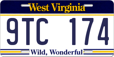 WV license plate 9TC174