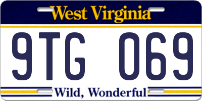 WV license plate 9TG069