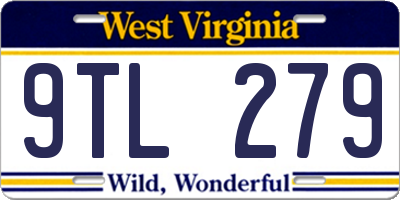 WV license plate 9TL279