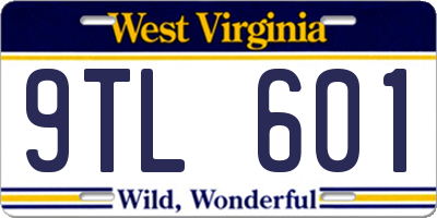 WV license plate 9TL601
