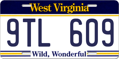 WV license plate 9TL609