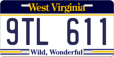 WV license plate 9TL611