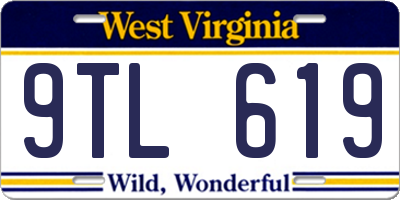 WV license plate 9TL619