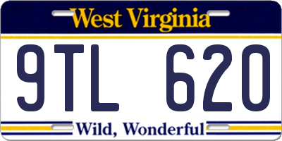 WV license plate 9TL620