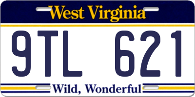 WV license plate 9TL621