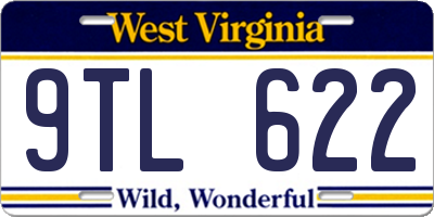 WV license plate 9TL622