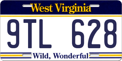 WV license plate 9TL628