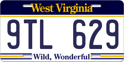WV license plate 9TL629