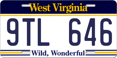 WV license plate 9TL646