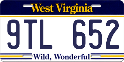 WV license plate 9TL652