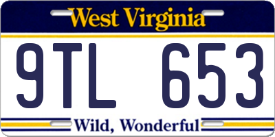WV license plate 9TL653