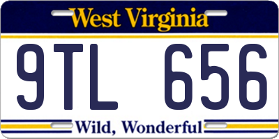 WV license plate 9TL656