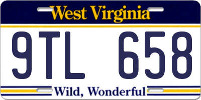 WV license plate 9TL658