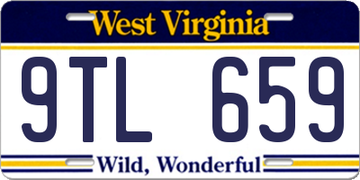WV license plate 9TL659