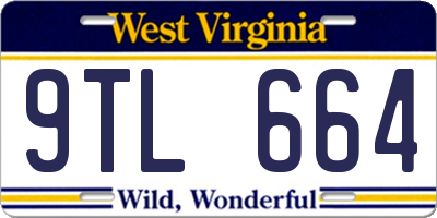 WV license plate 9TL664