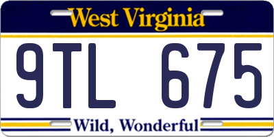 WV license plate 9TL675