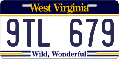 WV license plate 9TL679
