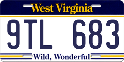 WV license plate 9TL683