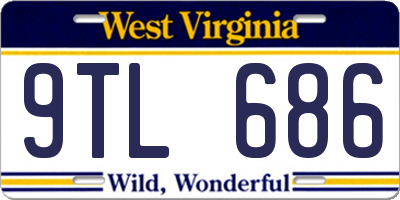 WV license plate 9TL686