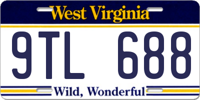 WV license plate 9TL688