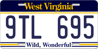 WV license plate 9TL695
