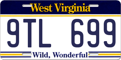 WV license plate 9TL699