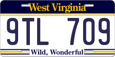 WV license plate 9TL709