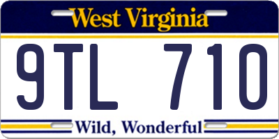 WV license plate 9TL710