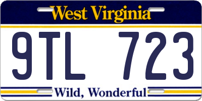 WV license plate 9TL723