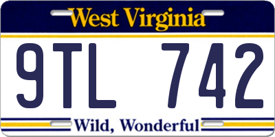 WV license plate 9TL742