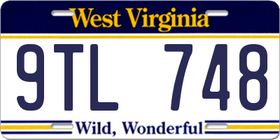 WV license plate 9TL748