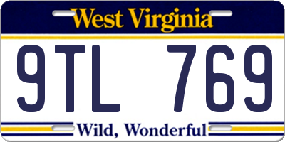 WV license plate 9TL769