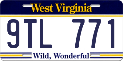 WV license plate 9TL771