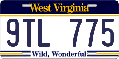 WV license plate 9TL775