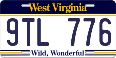 WV license plate 9TL776