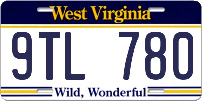WV license plate 9TL780
