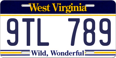 WV license plate 9TL789