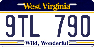 WV license plate 9TL790