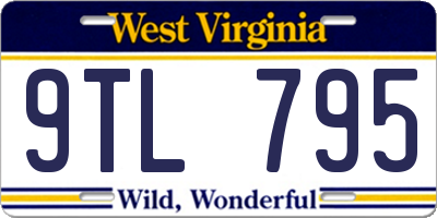 WV license plate 9TL795
