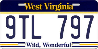WV license plate 9TL797