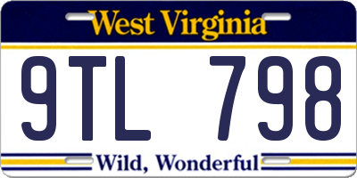 WV license plate 9TL798