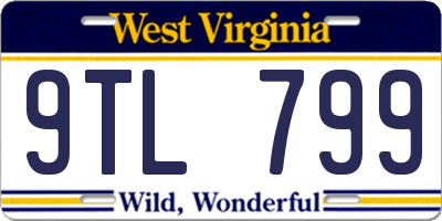WV license plate 9TL799