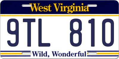 WV license plate 9TL810