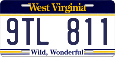 WV license plate 9TL811