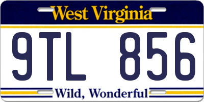 WV license plate 9TL856