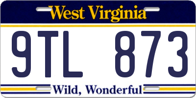 WV license plate 9TL873