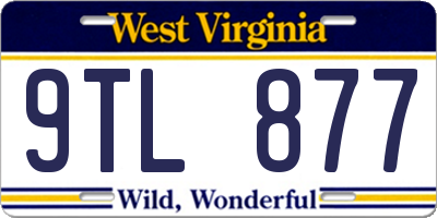 WV license plate 9TL877