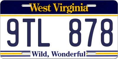 WV license plate 9TL878