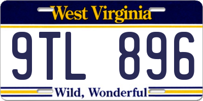 WV license plate 9TL896